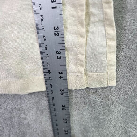 Womens Express Ivory Linen Sleeveless Shirt Dress Button-Down Tie Waist Size 1/2 - Picture 5 of 6